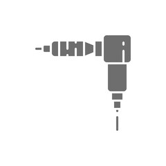 Vector rotary tattoo machine, equipment gray icon.