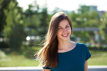 Portrait of young attractive young woman