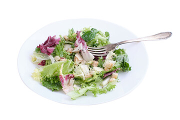 Caesar salad isolated on white