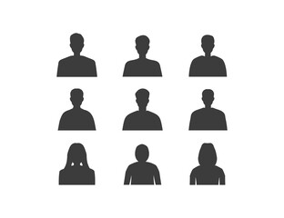 Male and female, people, users icon. Vector illustration.