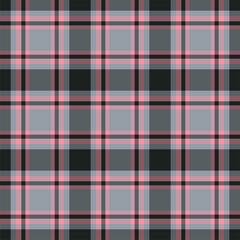 Plaid seamless pattern. Vector background of textile ornament. Flat fabric design.