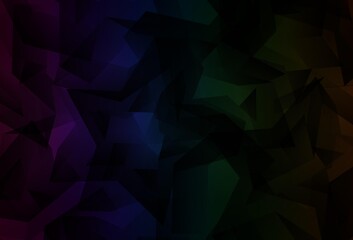 Obraz premium Dark Multicolor vector shining triangular backdrop.