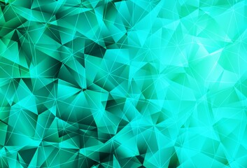 Light Green vector background with polygonal style.