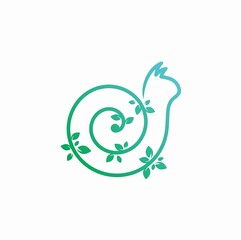 logo design creative snail and nature