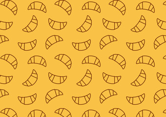 Croissant pattern wallpaper. Croissant icon vector.