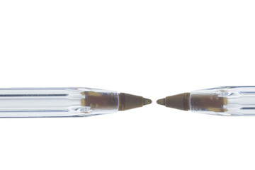 Naklejka premium bolígrafo gastado, sin tinta con fondo blanco