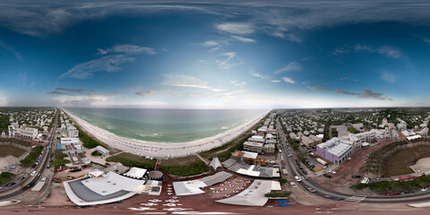 Aerial photo Seaside Florida USA travel destination Golf of Mexico