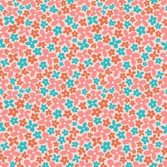 Tiny flowers seamless vector pattern. For textile, packaging, design.