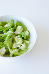salad with green beans and cucumber