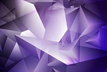 Dark Purple vector background with triangles.