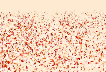 Light Pink vector doodle background with leaves.
