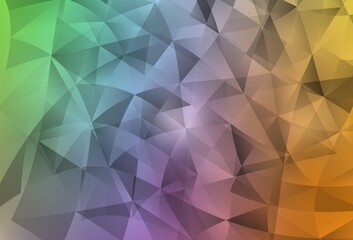 Light Multicolor vector backdrop with lines, triangles.