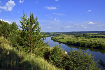 Fototapeta na wymiar View of the Sylva river from Sorokinskaya mountain