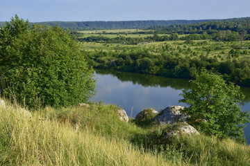 Obraz na płótnie Canvas View of the Sylva river from Sorokinskaya mountain