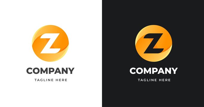 Letter Z logo design template with circle shape style