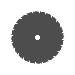 Metal disc for cutting various hard materials for circular saw on a white background.