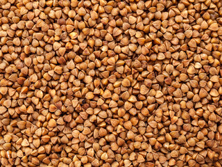Background of buckwheat, macro, close-up, dietary products, proper healthy nutrition