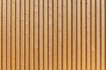 volume surface (wall) made of vertical, wooden slats - obrazy, fototapety, plakaty