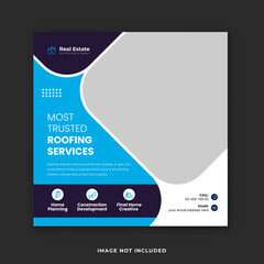 Roofing Installation Services Instagram Post Design Template