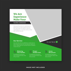 Garden care and lawn care service Instagram and social media post template design