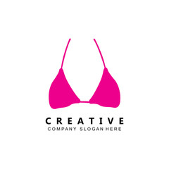 summer sexy women's clothing bikini logo icon symbol