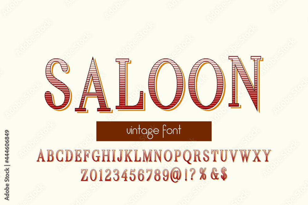 Aufkleber font typeface vector typography creative font and numbers design concept. vector illustration modern