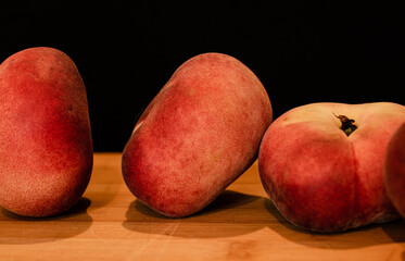 Peaches infront of black