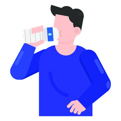 drinking energy water icon illustration vector graphic