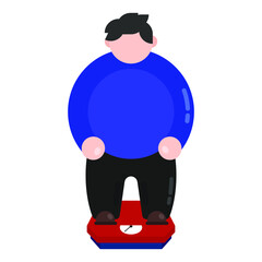 fat overweight icon illustration vector graphic
