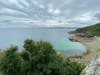 paysage de bretagne , la mer , las falaises, la côte sauvage