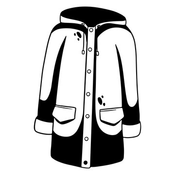 Rain protection. Raincoat with kormans and a hood. Autumn clothes.