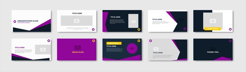 Business presentation template design. Minimalis, modern and keynote vector illustration	