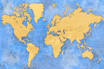Fototapeta na wymiar wooden world map texture wallpaper