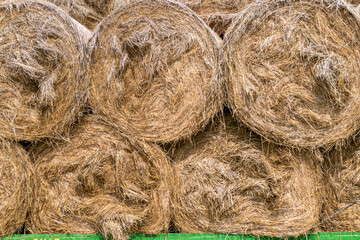 Stack of the hay bales
