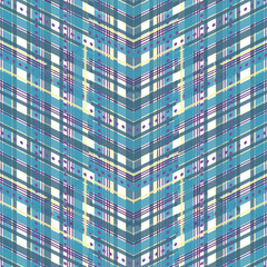City Architecture a dynamic plaid that has the feel of tall glass buildings blue purple seamless vector repeat
