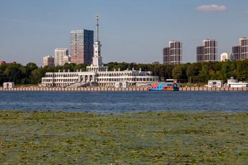 View of the building of the Northern River Station in Moscow