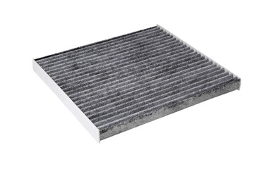 Car cabin carbon air filter isolated on white.
