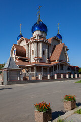 Fototapeta na wymiar Wooden Church of Michael the Archangel in the village of Busharino, Moscow region, Russia