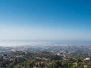 Views of Fuengirola and Mijas coast from the Mijas town viewpoint