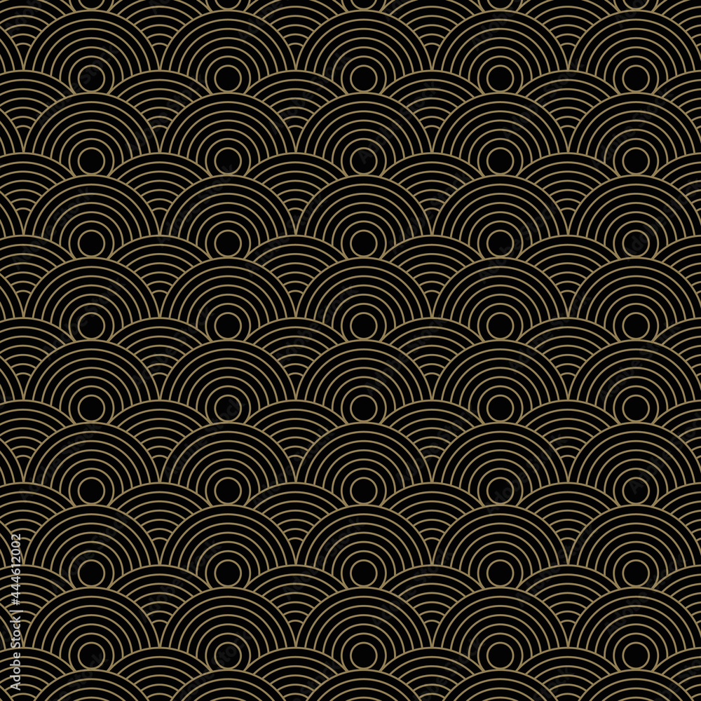 Poster christmas background set. background pattern seamless circle abstract wave banner stripe golden line