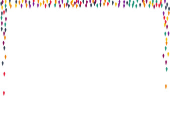 Obraz premium Yellow Confetti Vector White Background. Bright Foliage Bio Pattern. Nature Leaf Card. Autumn Confetti Template.