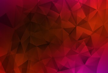 Fototapeta premium Light Pink, Red vector background with triangles.
