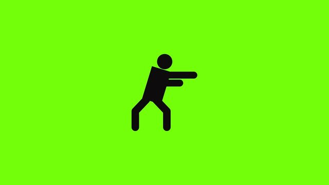 Stick figure stickman icon animation
