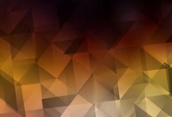 Dark Orange vector abstract polygonal template.