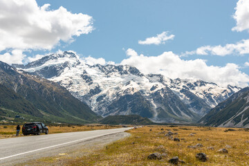 First view from the road of Mount Aoraki National Park, New Zealand © imagoDens