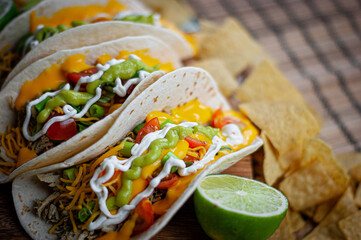 AUTHENTIC MEXICAN food TACOS