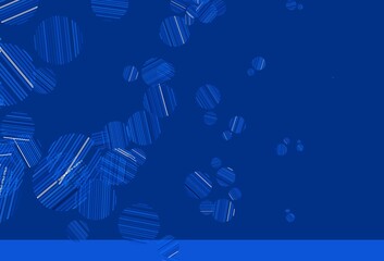 Light BLUE vector background with bubbles.