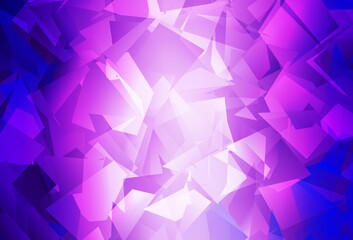 Light Purple, Pink vector polygon abstract backdrop.