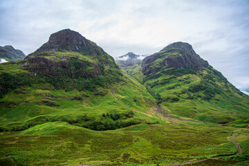 Fototapeta na wymiar Landscape photography of mountains, Glencoe, Scotland