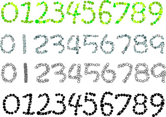 Circle Numbers 123 illustration set